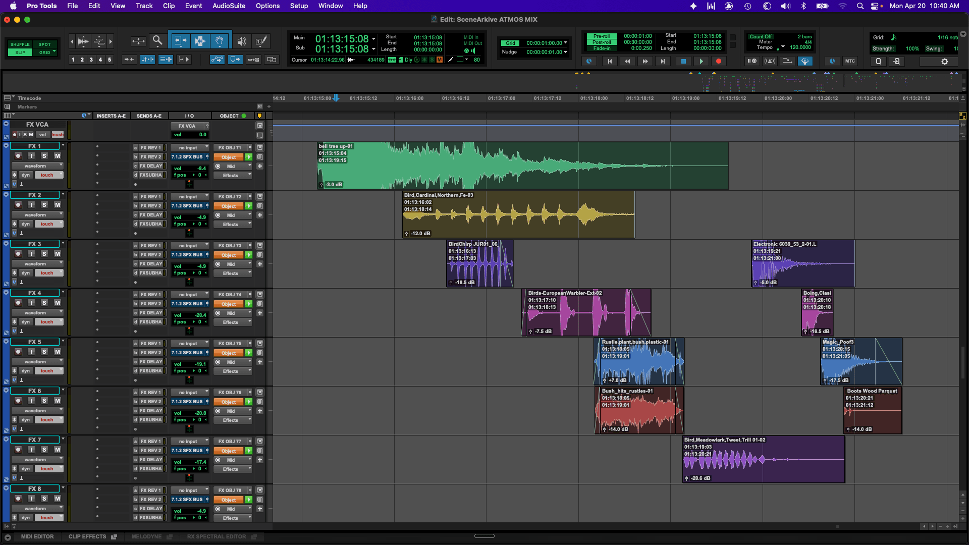 Pro Tools session screenshot